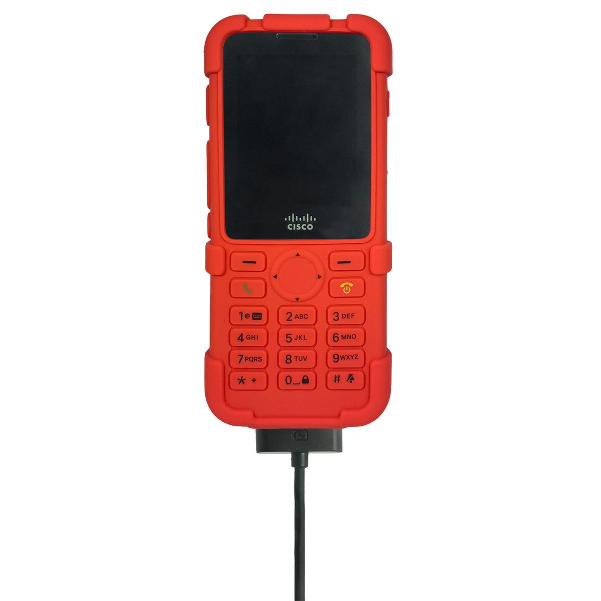 Red Silicone Case with Rotating Belt Clip for Cisco 8821 and 8821-EX Phones