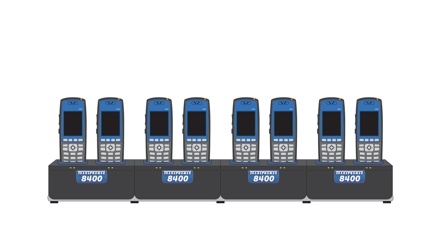 Charger for Polycom / SpectraLink 8400 & 8440 Series: 8 Phones Horizontal