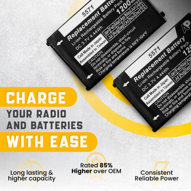 Motorola CLS1110, CLS1410, CLS1450CB, CLS1450CH Replacement Battery (1200 mAh) (8 pack)